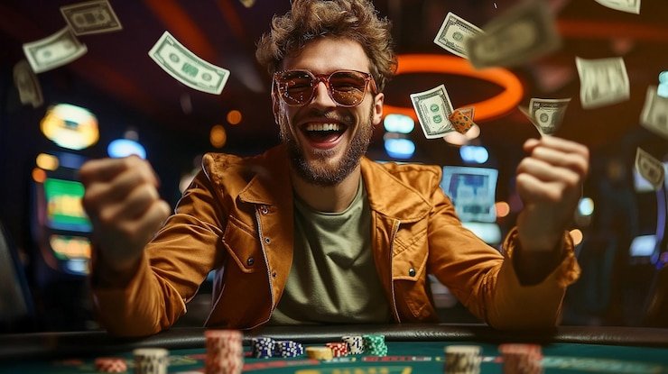 Antarmuka permainan Texas Hold'em Bonus dengan opsi taruhan di titan777